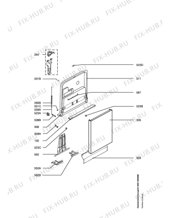 Схема №7 FAV60850BIM с изображением Микромодуль для посудомоечной машины Aeg 973911232642018